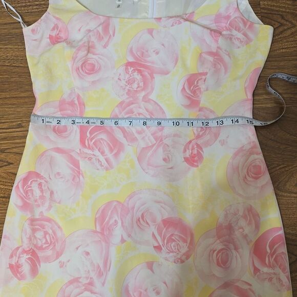 STUNNING ESCADA 100% SILK FLORAL DRESS WITH COVER-UP OVERSHIRT - Picture 5 of 9